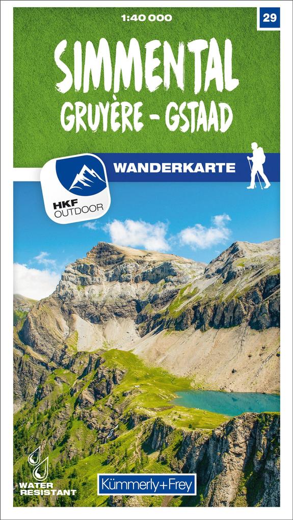 Simmental / Gruyère - Gstaad 29 Wanderkarte 1:40 000 matt laminiert