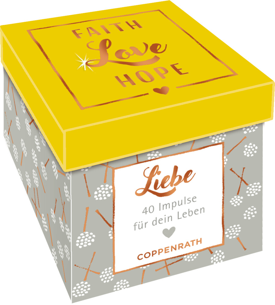 Coppenrath - Christl. Geschenke - Sprüchebox: Faith Love Hope - LIEBE