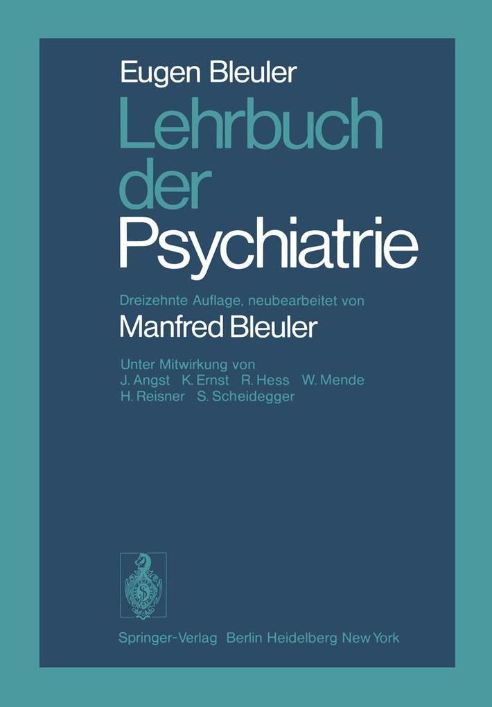 Lehrbuch der Psychiatrie