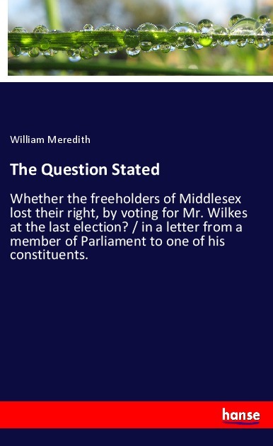 The Question Stated