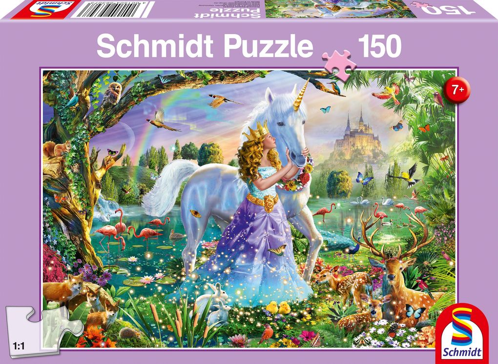 Schmidt Spiele - Prinzessin mit Einhorn und Schloss 150 Teile