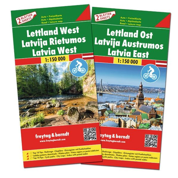Freytag + Berndt Freytag & Berndt Straßenkarte Lettland Set 1, 150.000