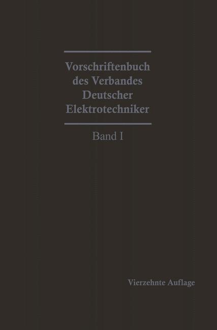 Vorschriftenbuch des Verbandes Deutscher Elektrotechniker
