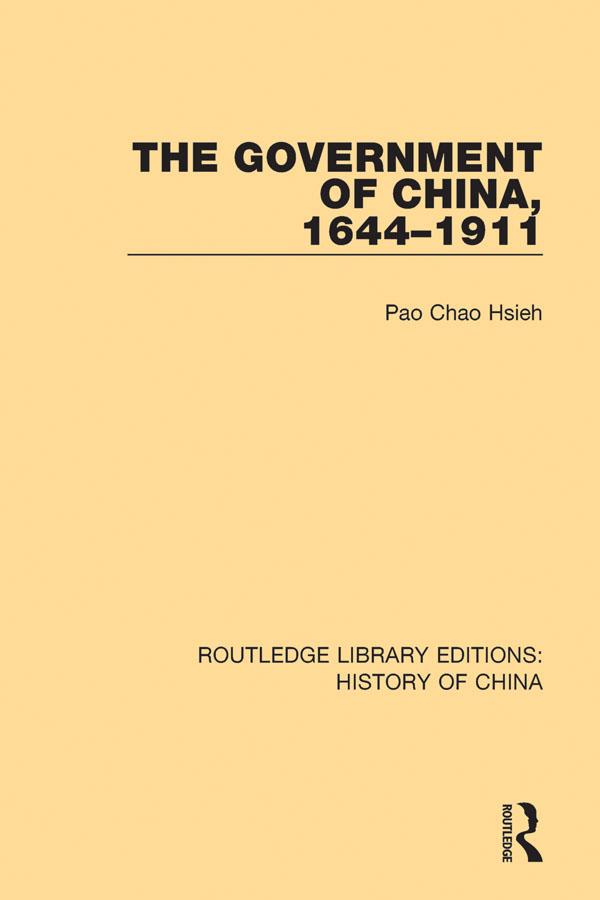 The Government of China 1644-1911
