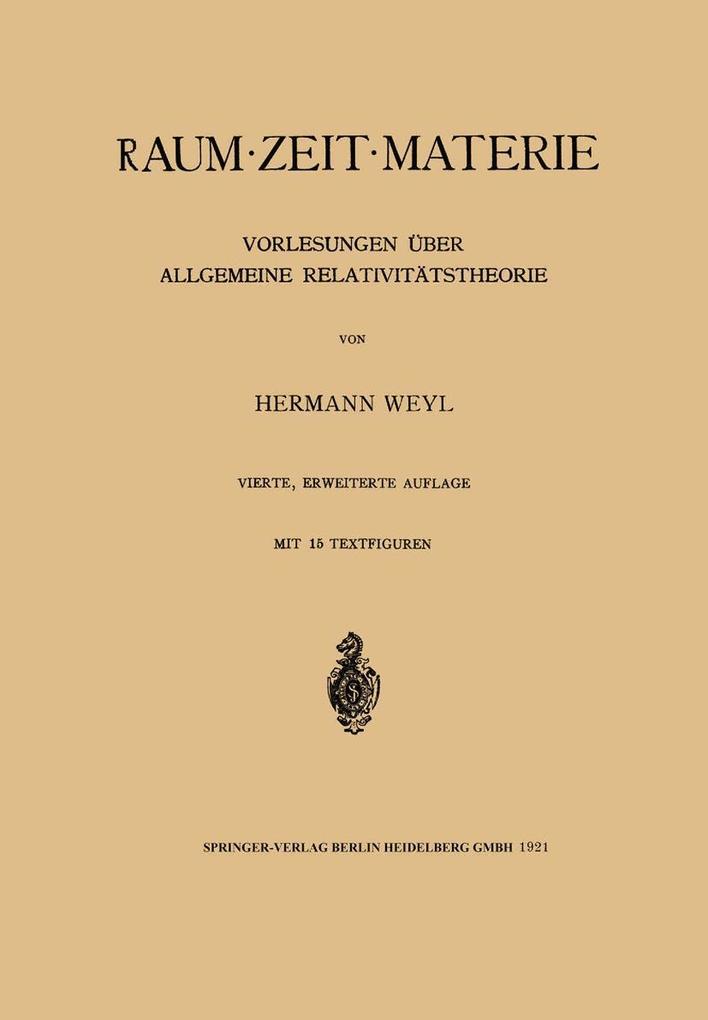Raum Zeit Materie