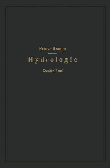 Handbuch der Hydrologie - Robert Kampe/ Emil Prinz