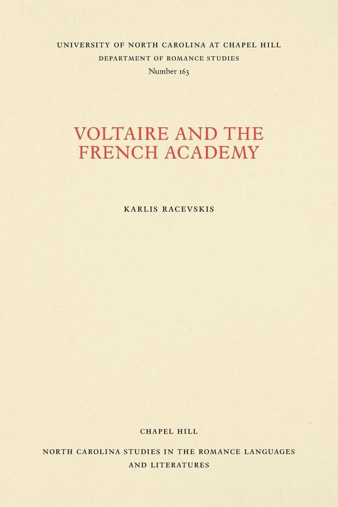 Voltaire and the French Academy