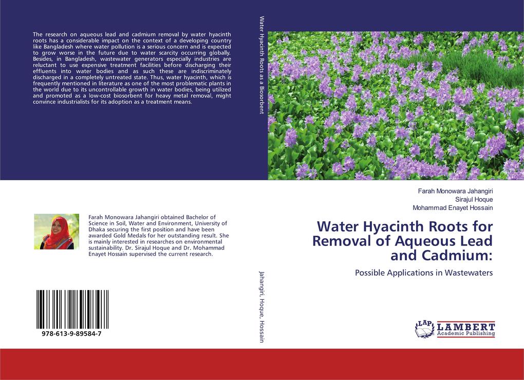 Water Hyacinth Roots for Removal of Aqueous Lead and Cadmium:
