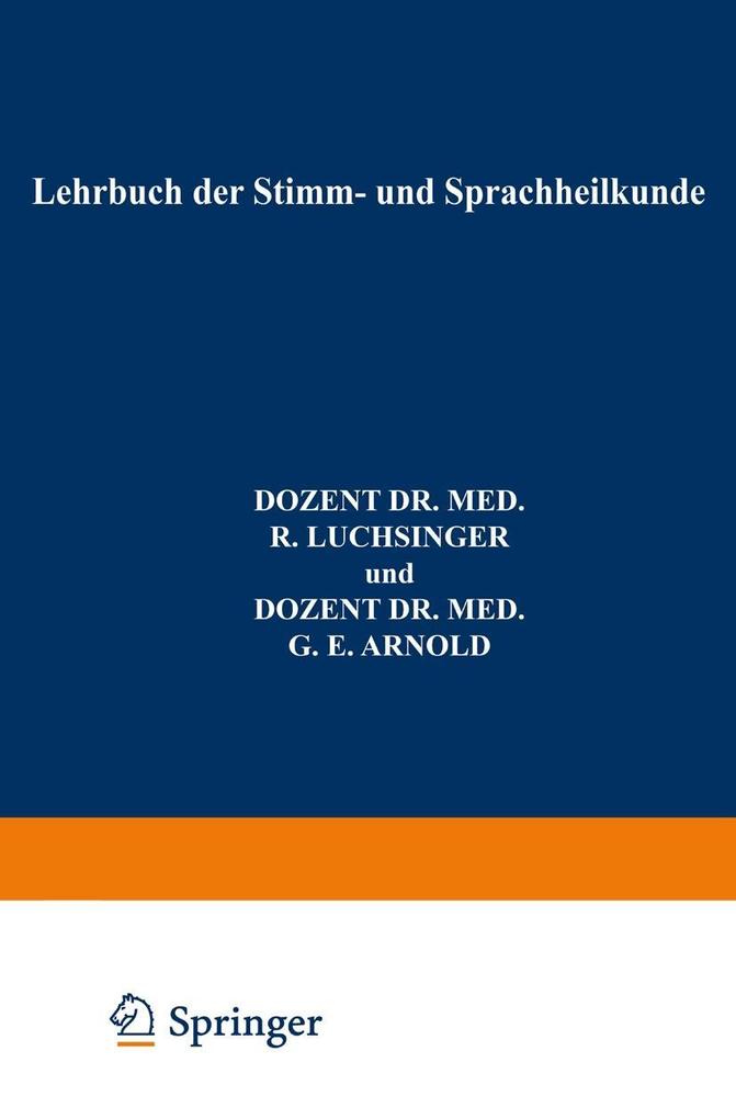 Lehrbuch der Stimm- und Sprachheilkunde