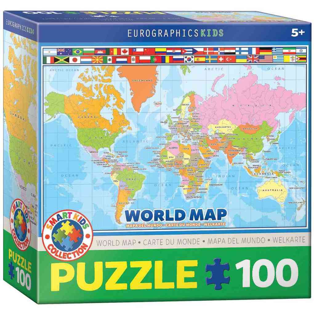 World Map Eurographics Kids 100 Pieces