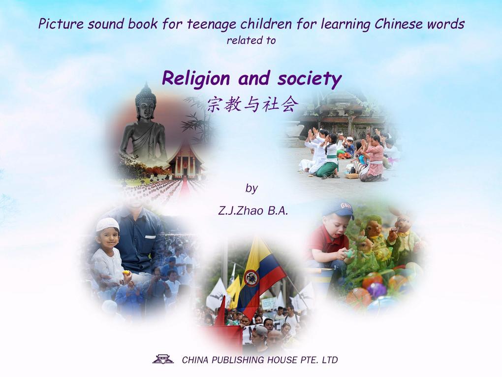 Picture sound book for teenage children for learning Chinese words related to Religion and society