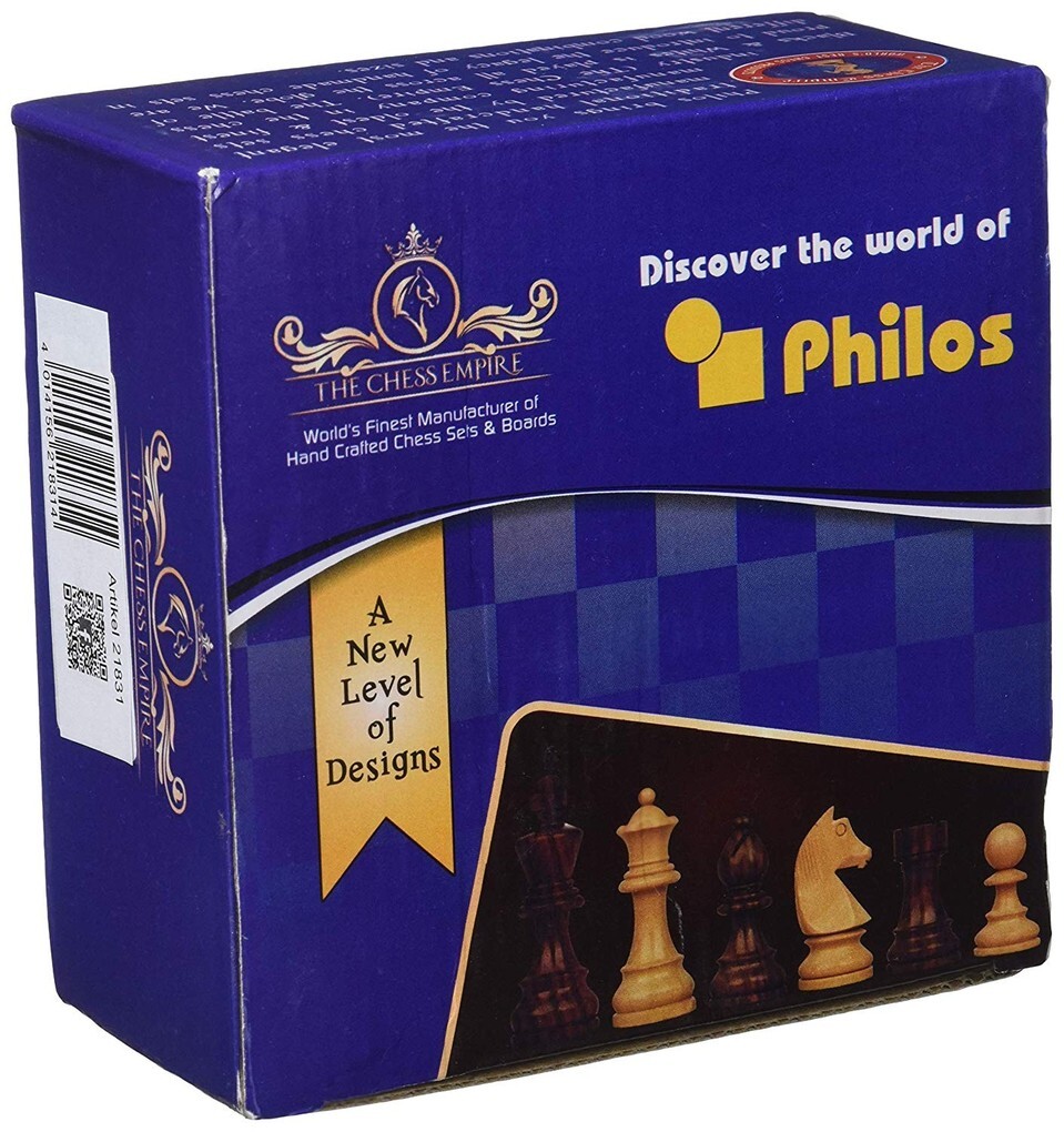 Philos 21861 - Chessmen Artus King ‘s Höhe Schachfiguren Artus Größe des Königs 78 mm