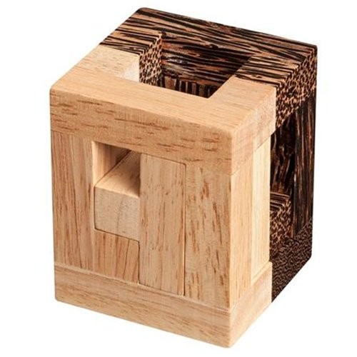 Philos 6272 - Open Box Packing Geduldspiel Trickspiel Geschicklichkeitsspiel Braun