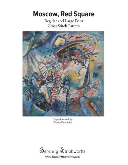 Moscow Red Square Cross Stitch Pattern - Wassily Kandinsky