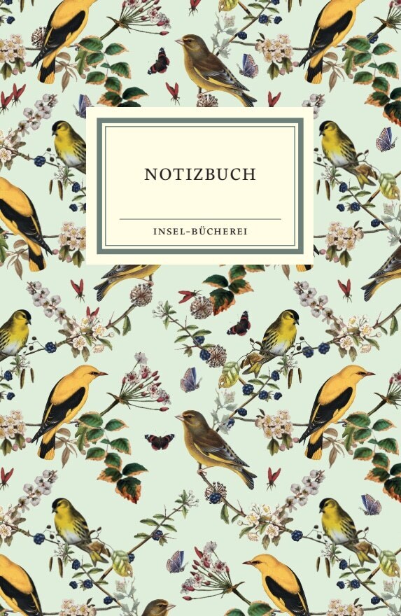 Notizbuch Insel-Bücherei »Singvögel mint«