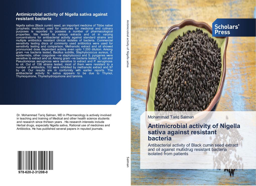 Antimicrobial activity of Nigella sativa against resistant bacteria