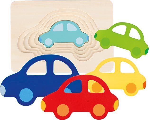 Image of Goki Car puzzle layers 5 layers