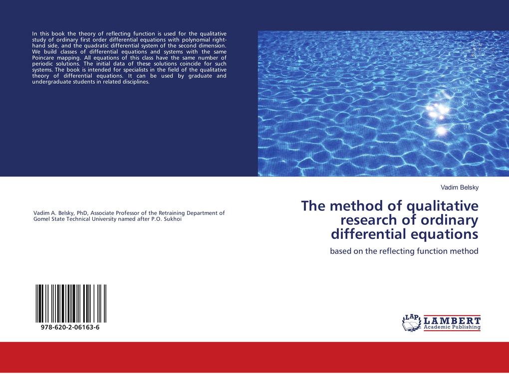 The method of qualitative research of ordinary differential equations