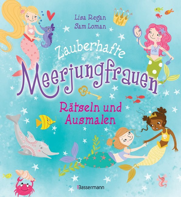 Image of Zauberhafte Meerjungfrauen - Rätseln und Ausmalen. Durchgehend vierfarbig