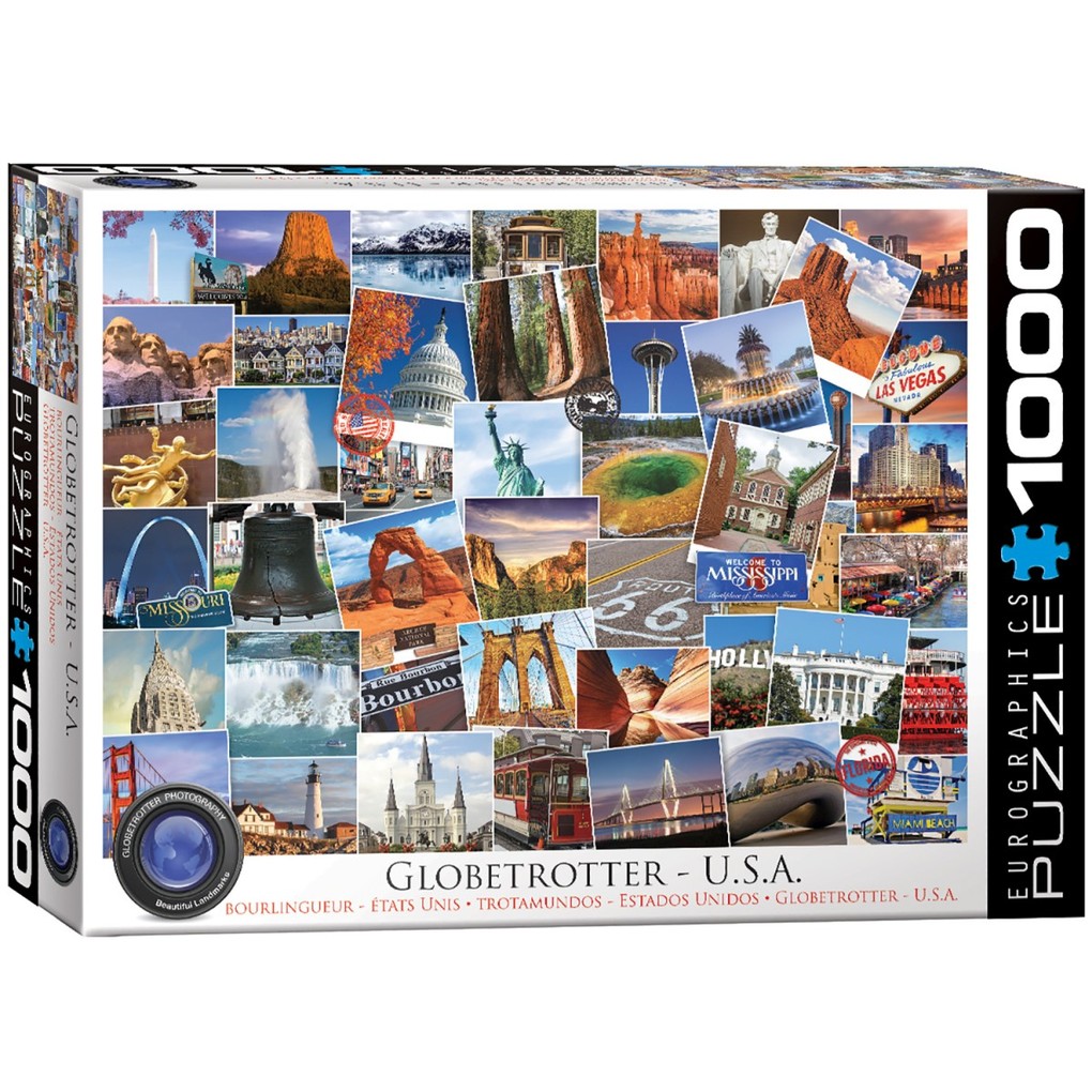 Eurographics 6000-0750 - Globetrotter USA Puzzle 1.000 Teile