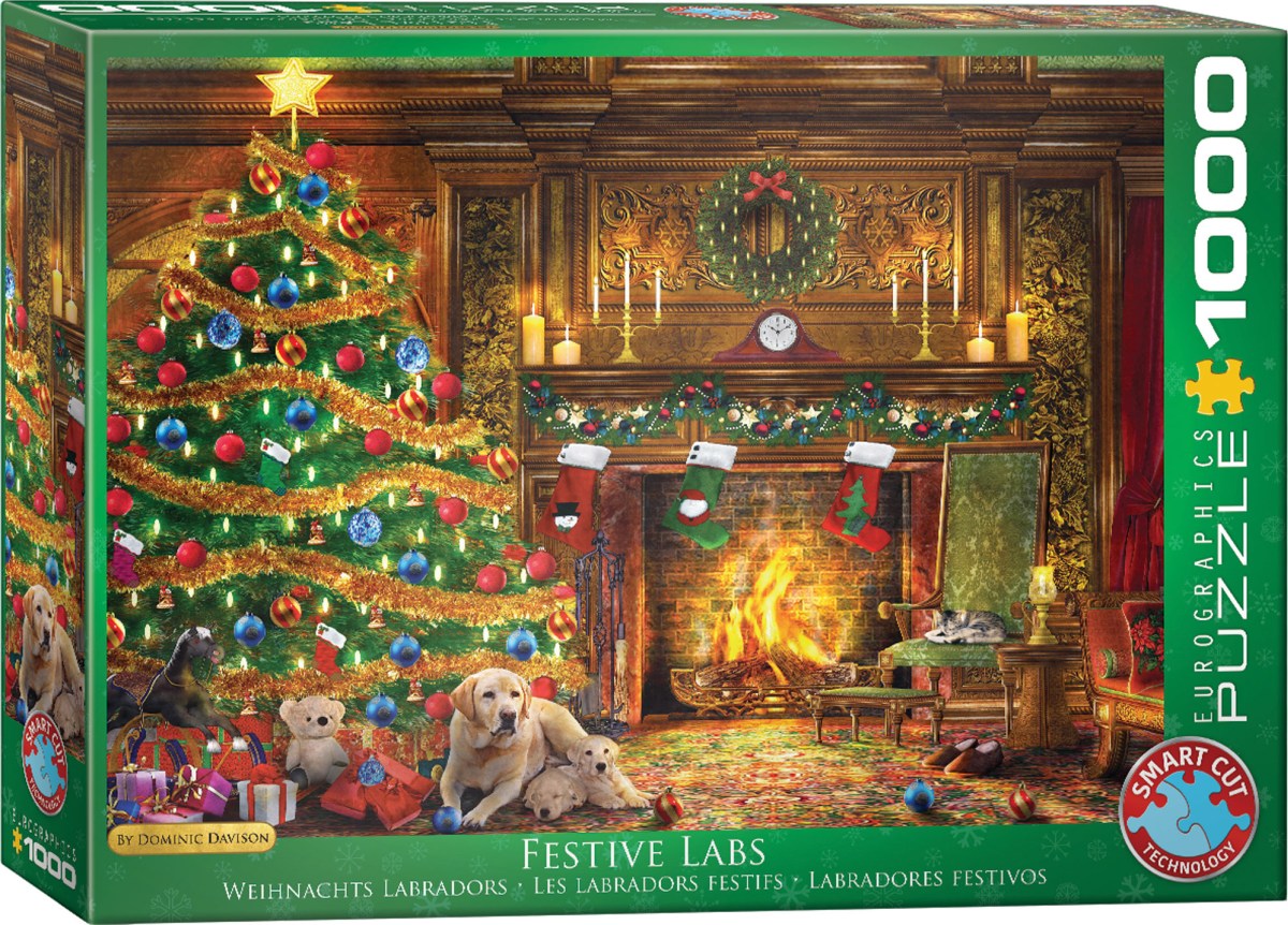 Eurographics 6000-0974 - Festtags Labrador von Dominic Davison Puzzle 1.000 Teile