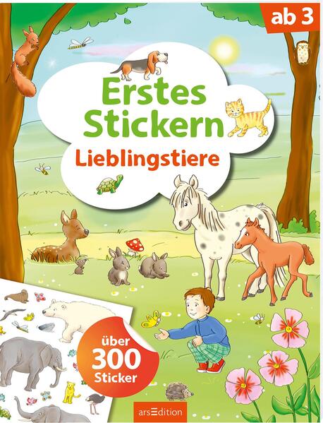 Image of Erstes Stickern - Lieblingstiere, Kartoniert (TB)