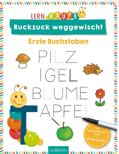 Image of Lernraupe - Ruckzuck weggewischt! Erste Buchstaben