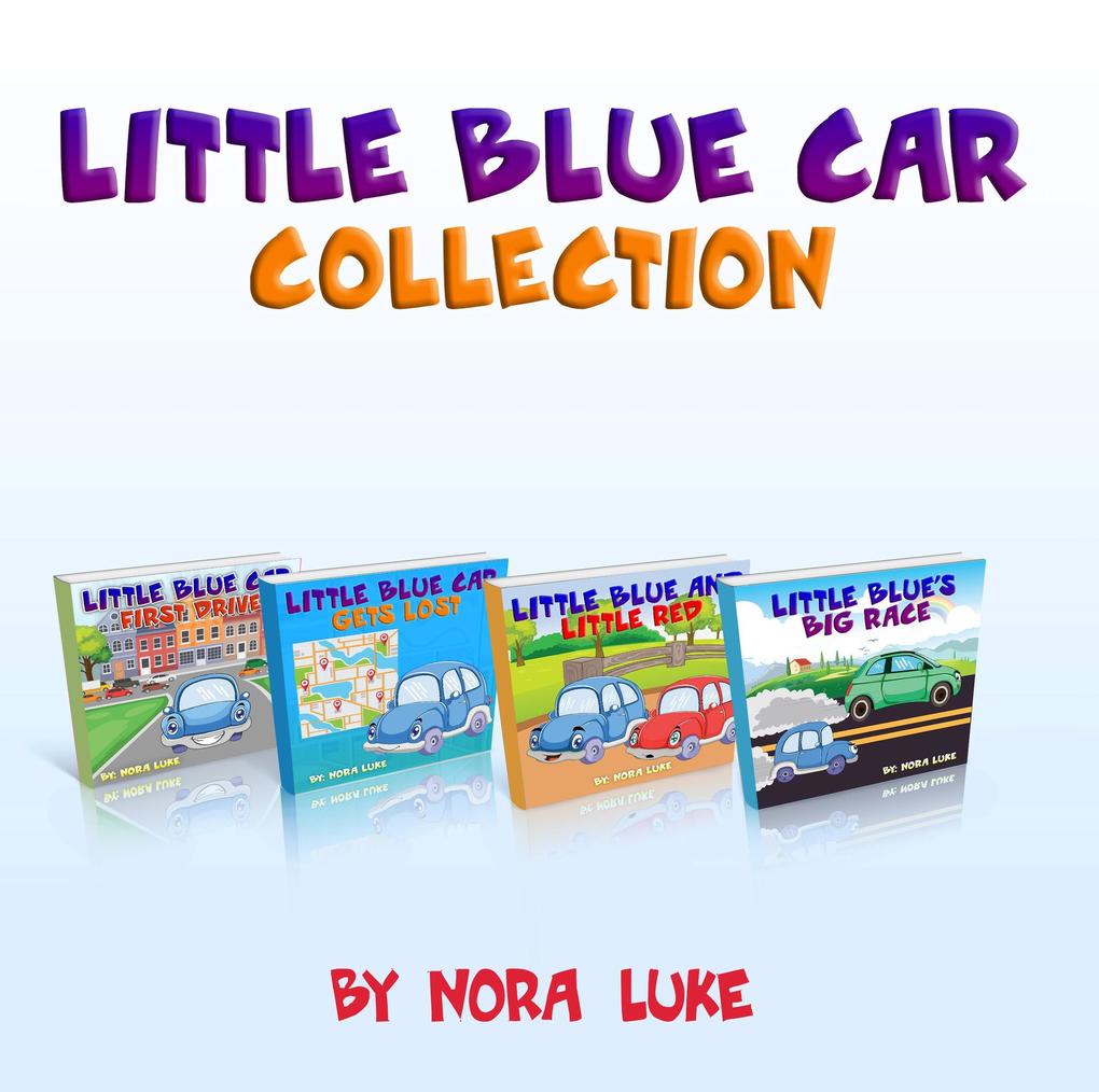 Little Blue Cars Series-Four-Book Collection (Bedtime children‘s books for kids early readers)