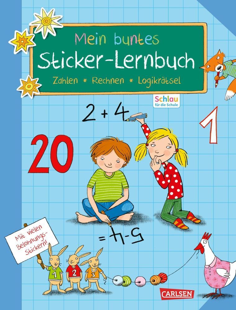 Image of Schlau für die Schule: Mein buntes Sticker-Lernbuch: Zahlen Rechnen Logikrätsel