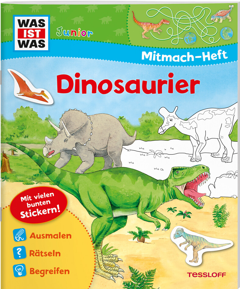 Image of WAS IST WAS Junior Mitmach-Heft Dinosaurier