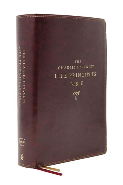 Nkjv Charles F. Stanley Life Principles Bible 2nd Edition Leathersoft Burgundy Indexed Comfort Print