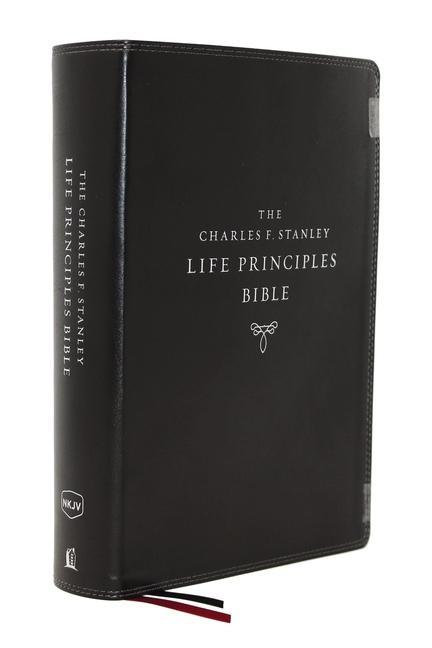 Nkjv Charles F. Stanley Life Principles Bible 2nd Edition Leathersoft Black Comfort Print