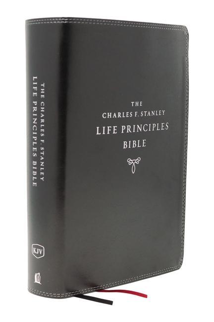 Kjv Charles F. Stanley Life Principles Bible 2nd Edition Leathersoft Black Indexed Comfort Print