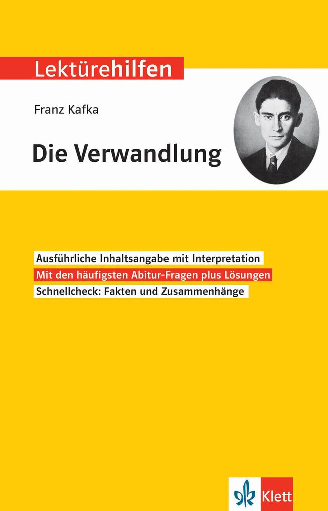 Lektürehilfen Franz Kafka Die Verwandlung. Interpretationshilfe für Oberstufe und Abitur