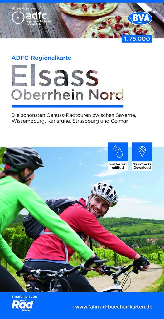 ADFC-Regionalkarte Elsass Oberrhein Nord 1:75.000