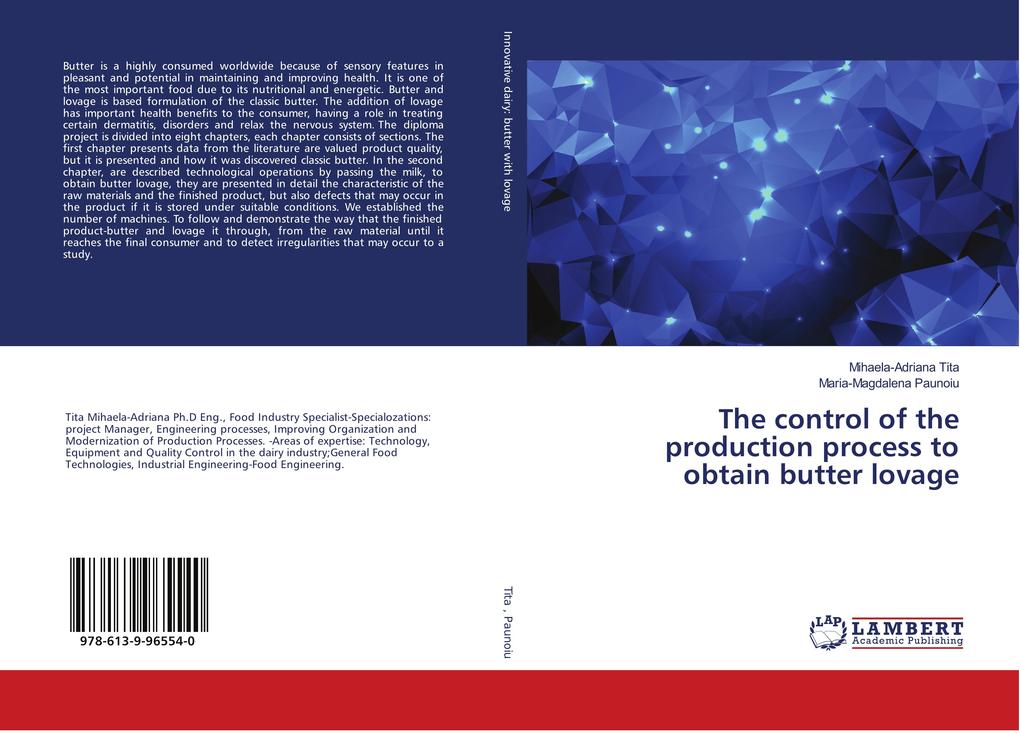 The control of the production process to obtain butter lovage