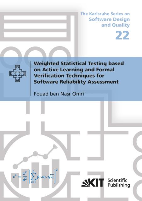 Weighted Statistical Testing based on Active Learning and Formal Verification Techniques for Software Reliability Assessment