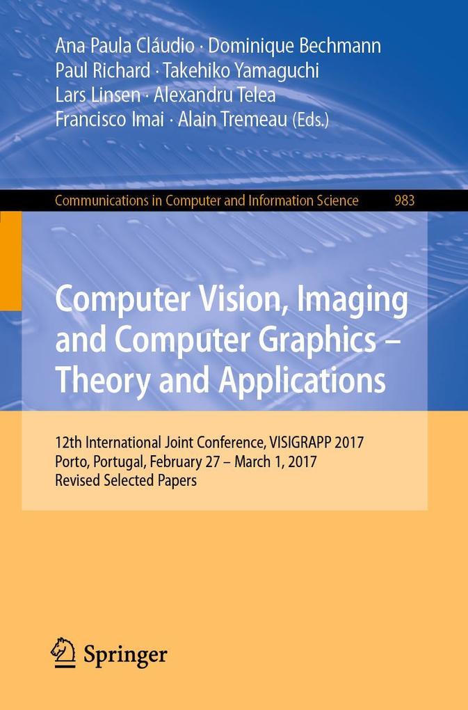 Computer Vision Imaging and Computer Graphics - Theory and Applications