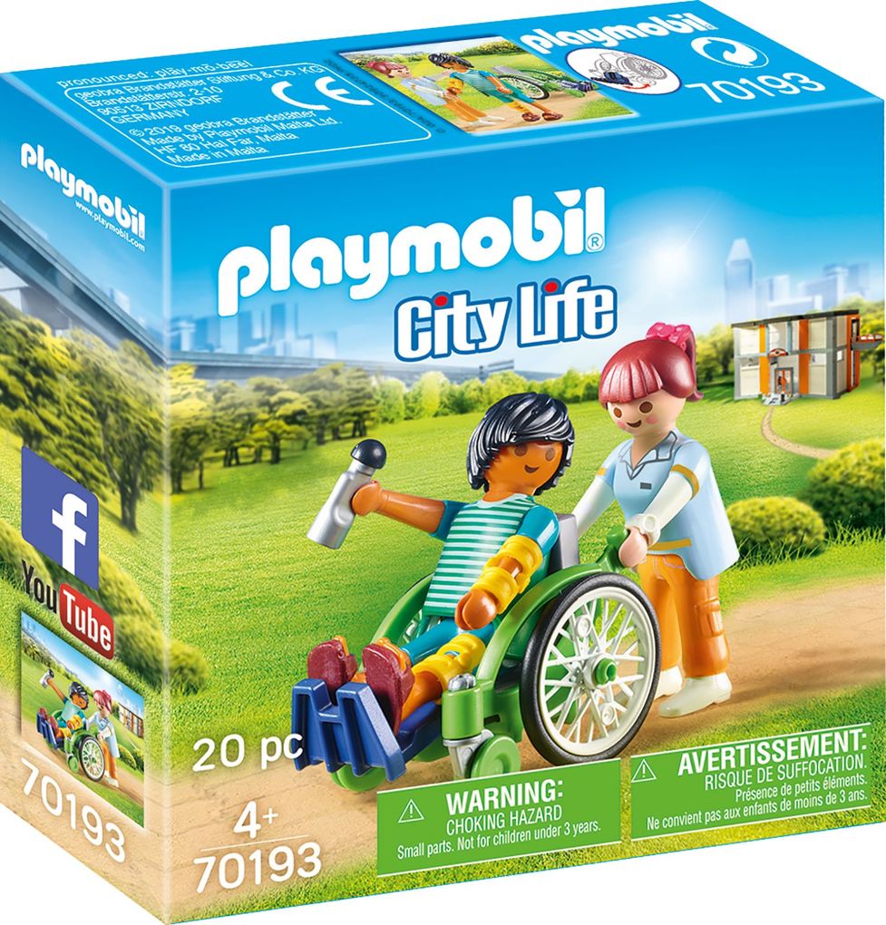 Image of PLAYMOBIL 70193 - City Life - Patient im Rollstuhl