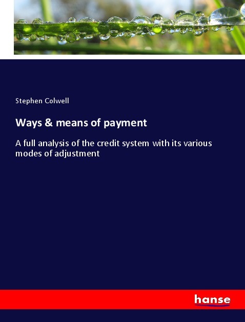 Ways & means of payment