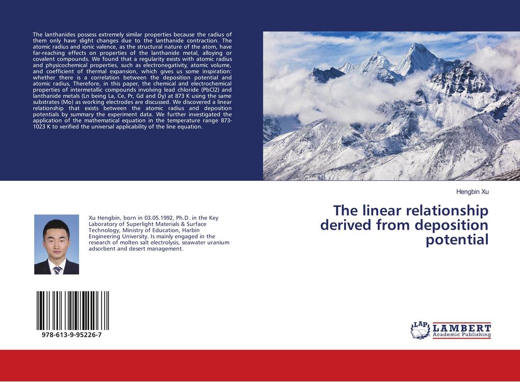 The linear relationship derived from deposition potential