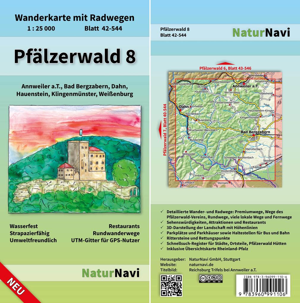 Pfälzerwald 8. Blatt 42-544 1 : 25 000