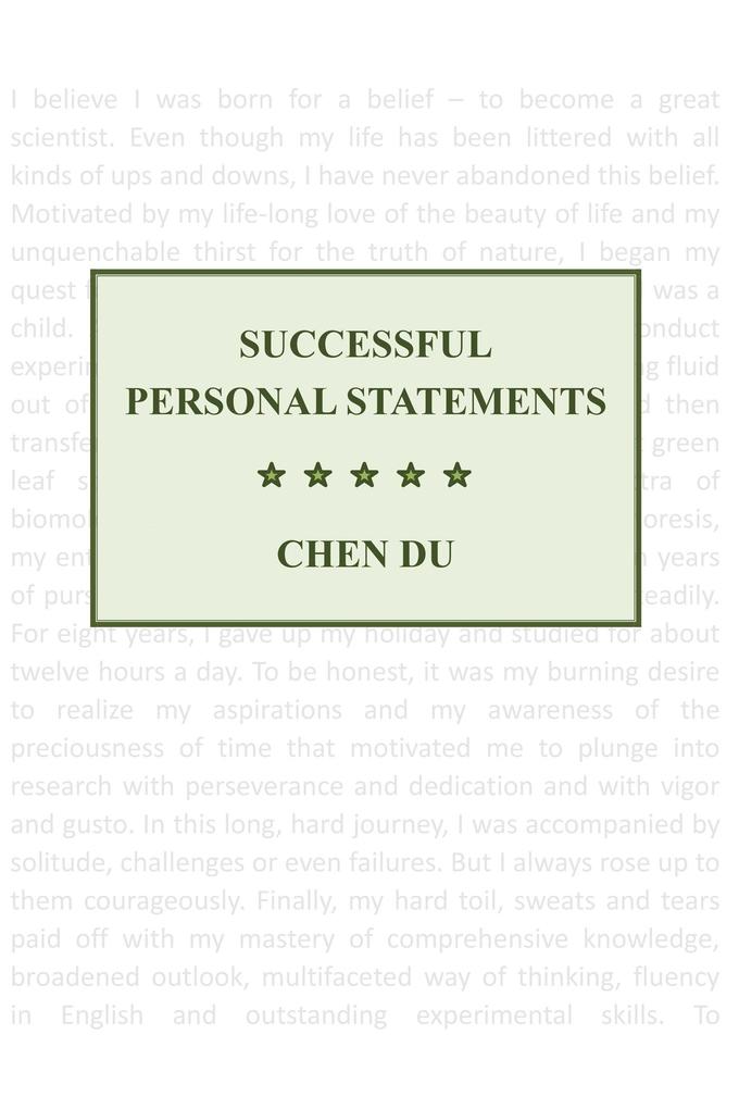 Successful Personal Statements