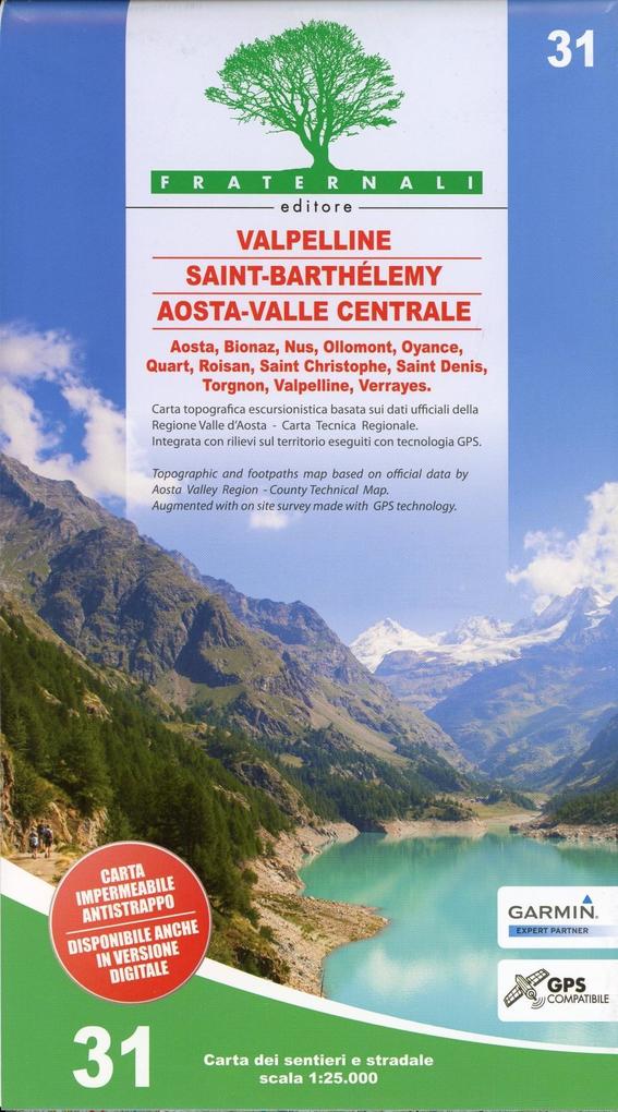 Carta n. 31. Valpelline Saint-Barthélemy Aosta 1:25.000
