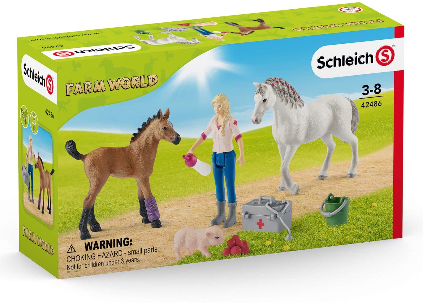 Image of Schleich - Horse Club - Arztbesuch bei Stute und Fohlen