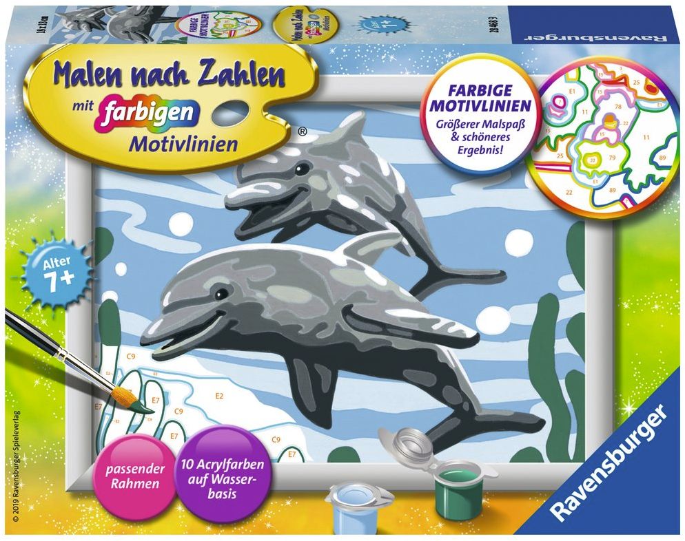 Ravensburger - Malen nach Zahlen - Freundliche Delfine