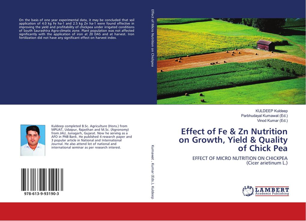 Effect of Fe & Zn Nutrition on Growth Yield & Quality of Chick Pea