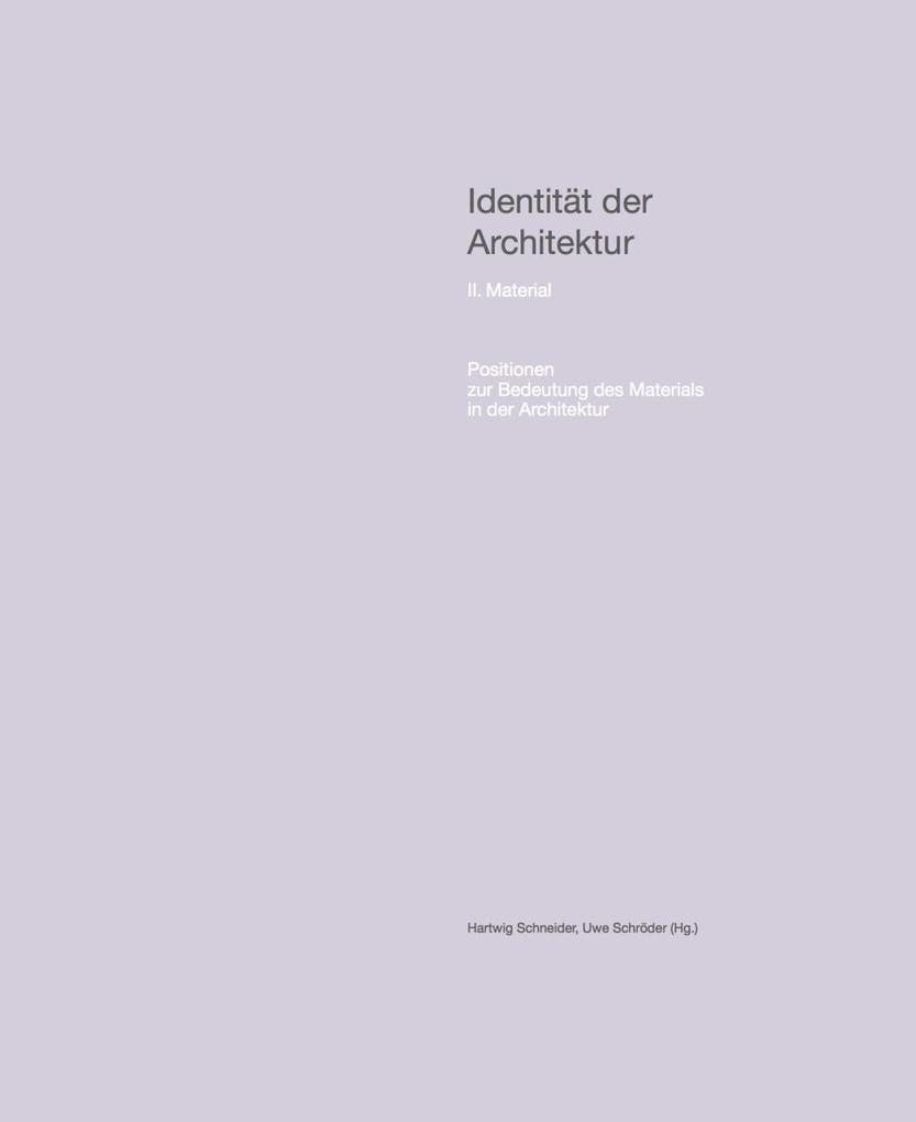 Identität der Architektur. Bd.2