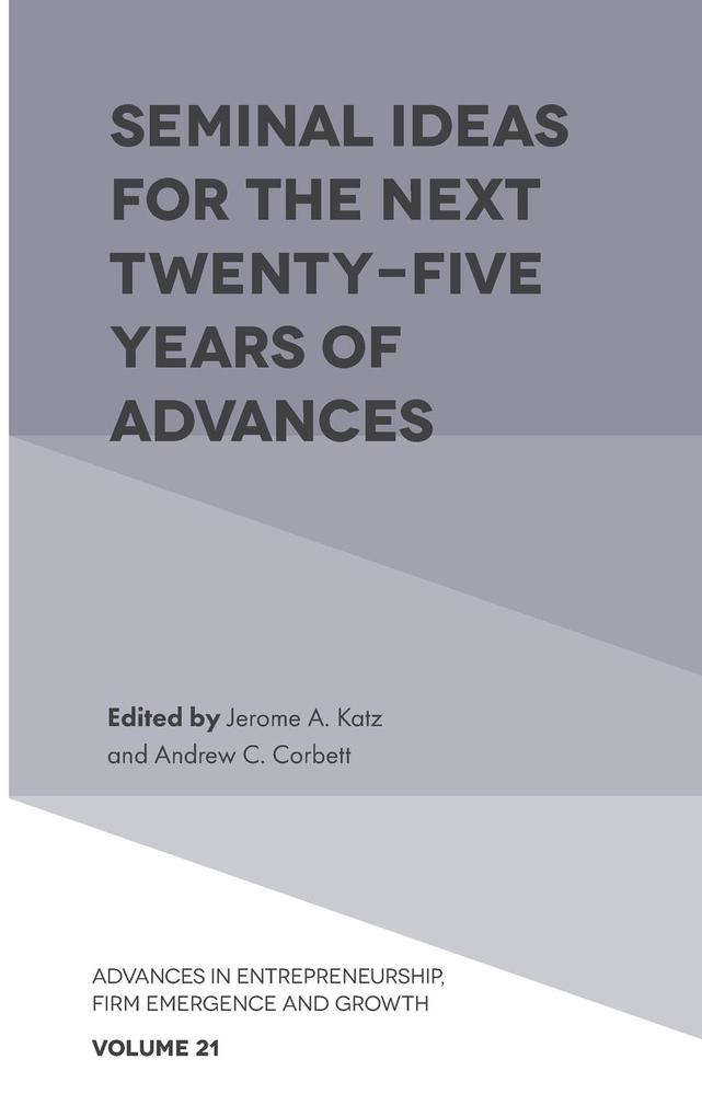 Seminal Ideas for the Next Twenty-Five Years of Advances