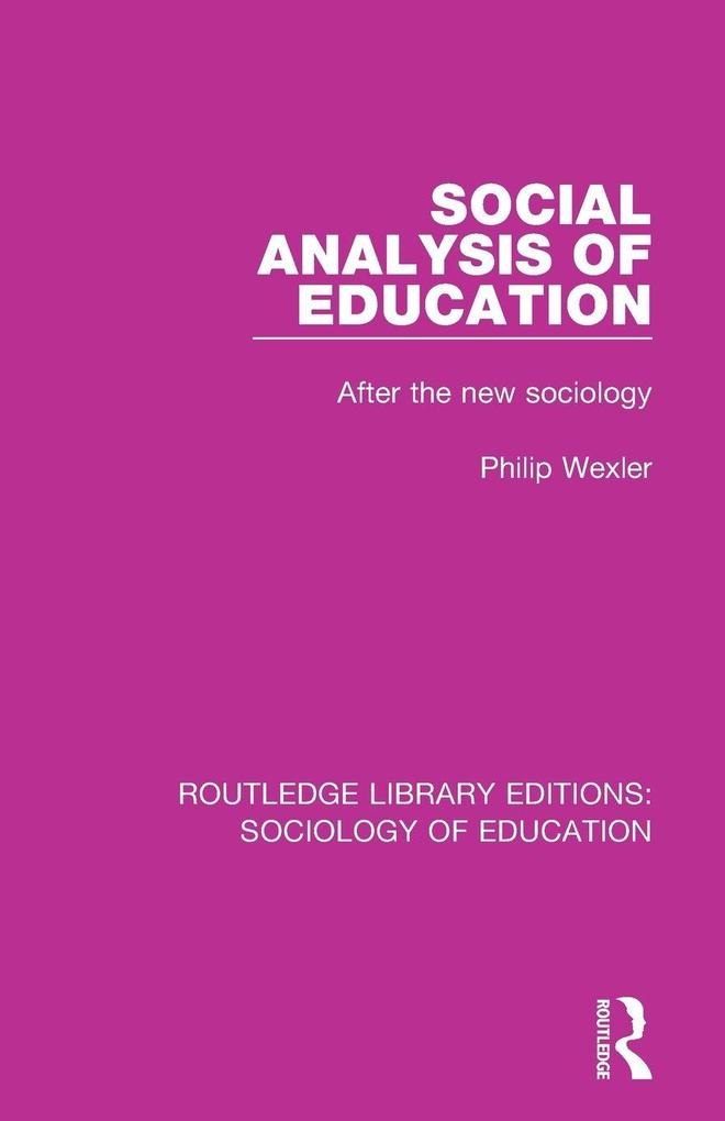 Social Analysis of Education